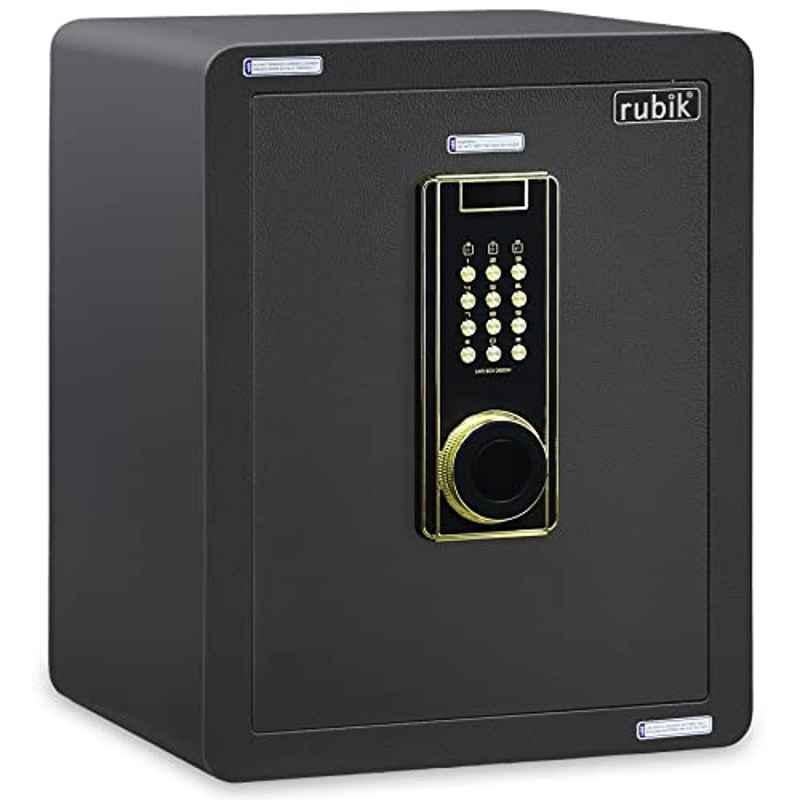 Rubik 36x31x45cm Black Safe Box Digital Keypad and Key Lock, RB-X45