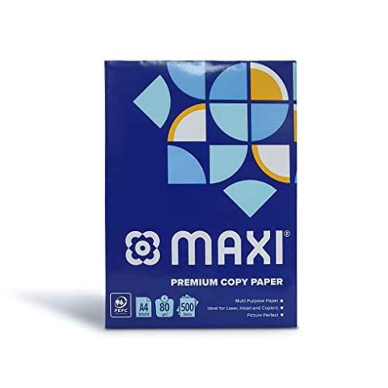 Maxi A4 80 GSM White Photocopy Paper Sheet, 80GA4 (Pack of 500)