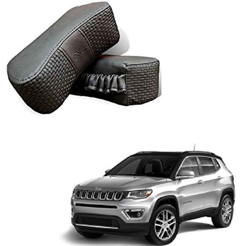Kozdiko 2 Pcs Memory Foam Grey Neck Rest Cushion Pillow Set for Jeep Compass