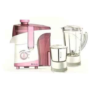 Bajaj JX 20 500W White & Pink Juicer Mixer with 2 Jars, 410701