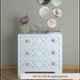 Atom 1.25 Inch Clear Crystal Glass Melon Marigold Flower Cabinet Door knob (Pack of 4)