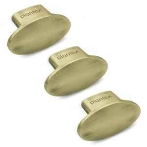 Plantex Antique Brass Oval Small Cabinets Drawer Pull-Push Knobs for Kitchen & Bedroom (Pack of 3)