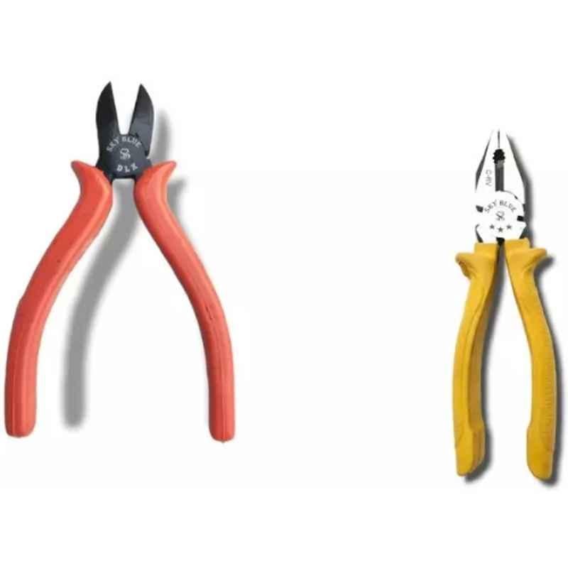 Sky Blue 2 Pcs 7.8 inch Lineman Plier Combo, SBE_PLIER_COMBO_MOD_00651