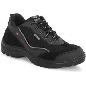 Ozarro Genuine Leather Steel Toe Black Safety Shoes, S4447, Size: 6