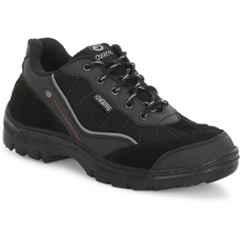 Ozarro Genuine Leather Steel Toe Black Safety Shoes, S4447, Size: 6
