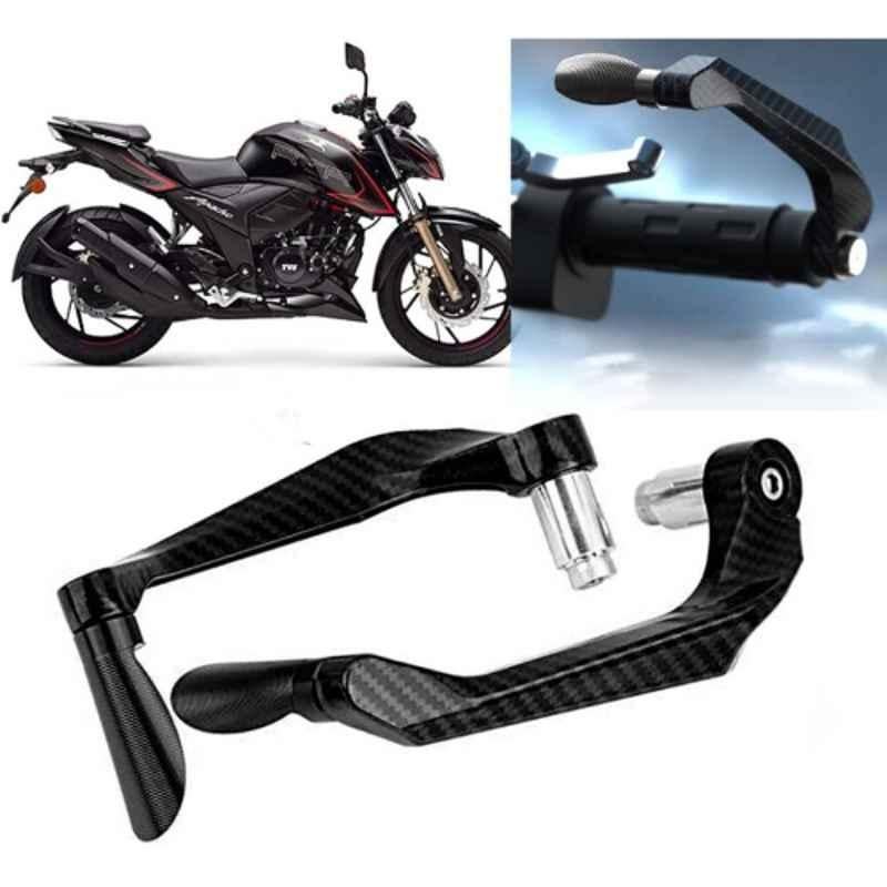 Auto Pearl 2 Pcs Aluminium Carbon Black Brake Clutch Lever Set for TVS Apache RTR 200