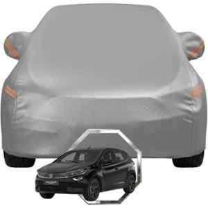 Allextreme Polyester Grey Highlighter Car Cover with Mirror Pocket & Triple Stitched Bottom Elastic for Tata Altroz All Model & Years, TAT-ALTROZ-GRY