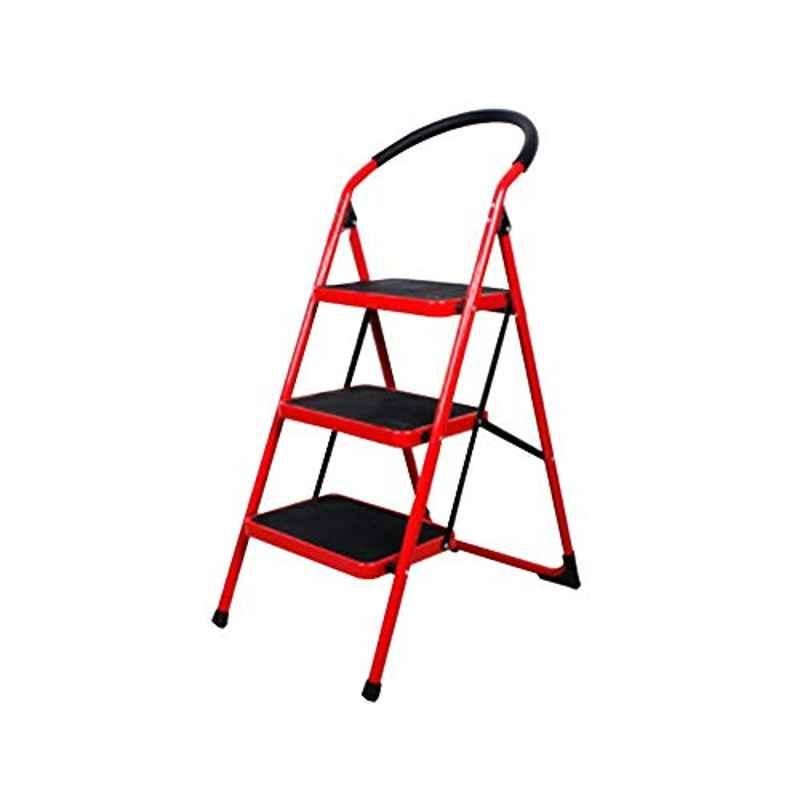Generic 150kg Red Folding 3 Step Mini Ladder
