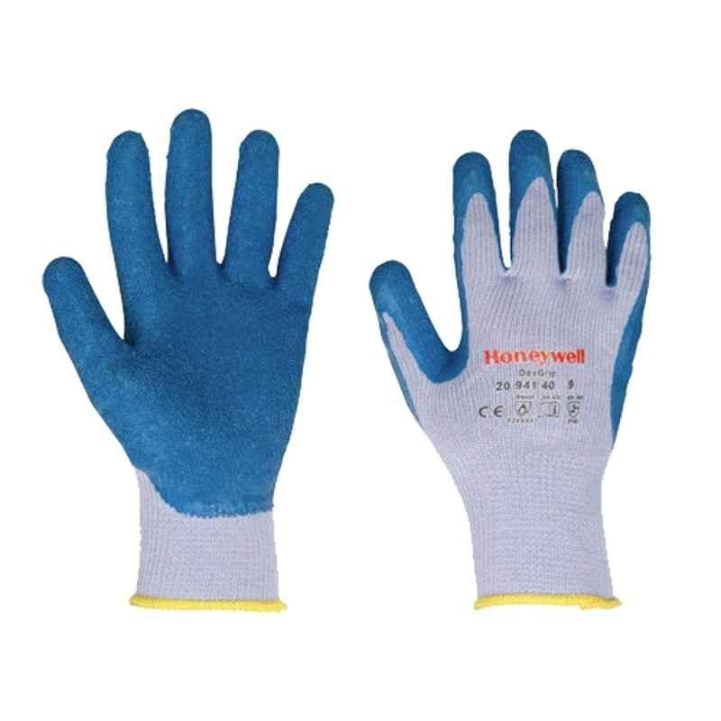Honeywell DexGrip 2094140-10 Cotton & Polyamide Grey & Blue Knitted Gloves, Size: XL