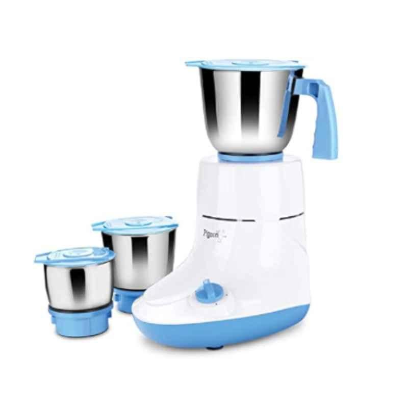Pigeon Glory 550W Plastic White Mixer Grinder with 3 Stainless Steel Jars for Making Chutney