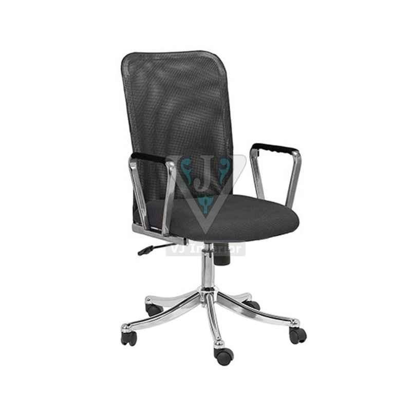 VJ Interior 19x19x19 inch Black Mesh Fabric Office Visitor Chair, VJ-1313 black