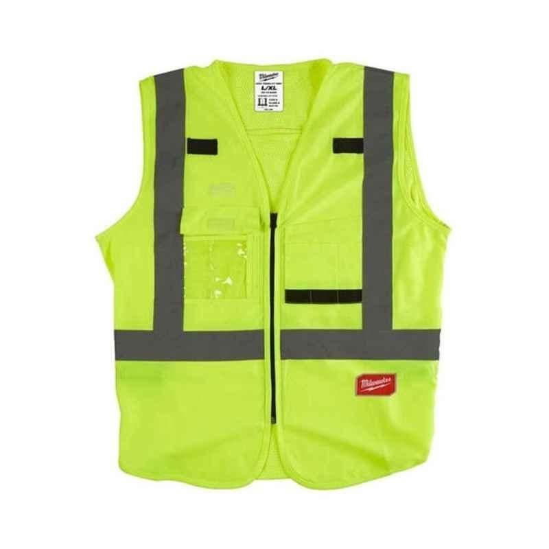 Milwaukee Yellow & Grey Hi-Visibility Vest, 4932471890, Size: Large
