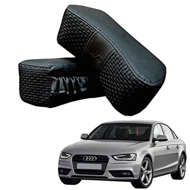 Kozdiko 2 Pcs Memory Foam Black Luxurious Neck Rest Set for Audi A4, koz_41084