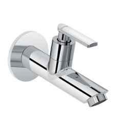 Plantex Pure Brass Bib Tap with Water Saving Aerator/Tap for Wash Basin with Brass Wall Flange and Teflon Tape/Wall Mount Bib Tap- 7 Year Warranty BAL-502 -Chrome