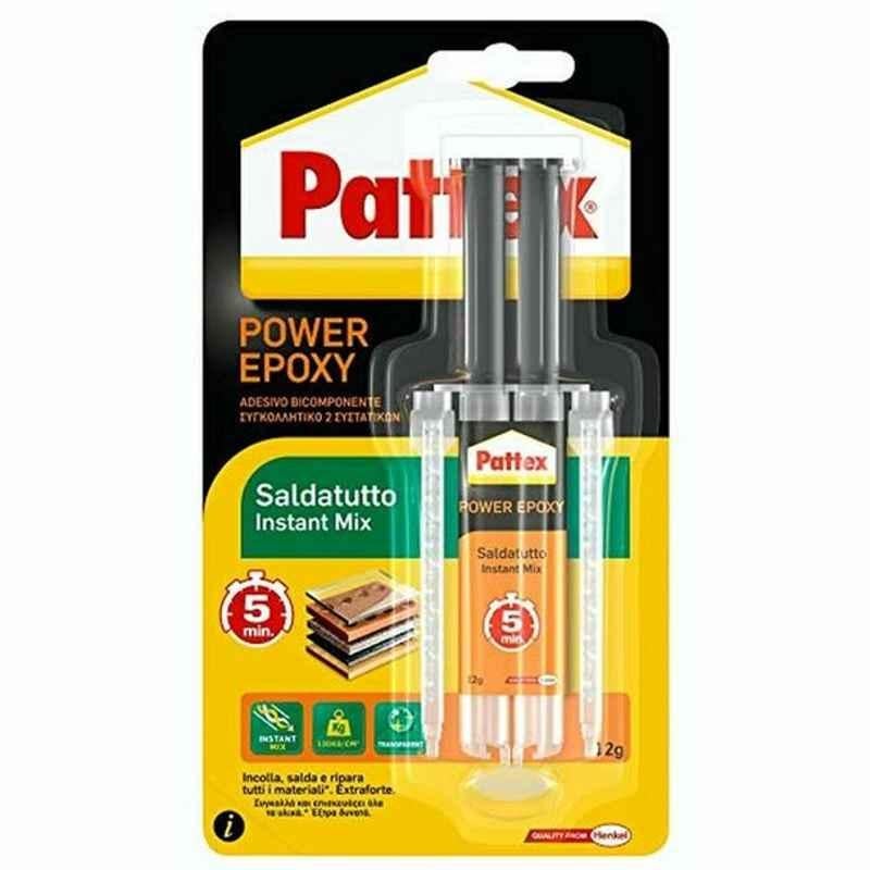 Pattex Power Epoxy Adhesive, 866008, Steel, 11ml, 20 Pcs/Pack