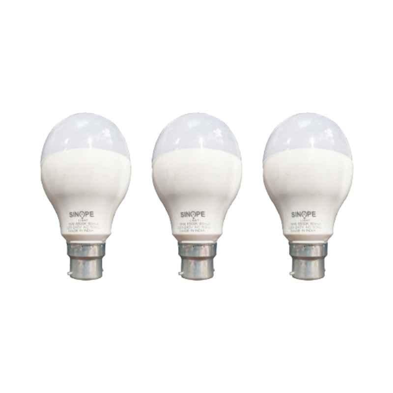 Sinope 15W Standard B22 White LED Bulb, SL15003L (Pack of 3)
