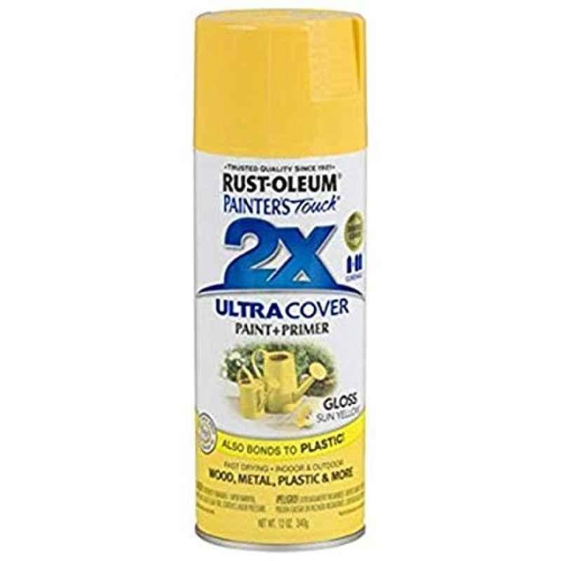 Rust-Oleum Painters Touch 12oz Sun Yellow 249092 Glossy Ultra Cover Enamel Spray Paint