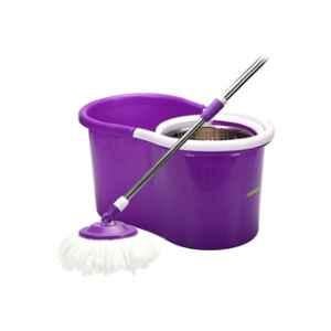 ROYALFORD 360 Deg Black Spin Mop Bucket Floor Set, RF7709