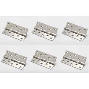Smart Shophar 4x1.5x3 inch Stainless Steel Silver Bearing Hinge, SHA40HG-BEAR-SL4X1.5X3-P6 (Pack of 6)
