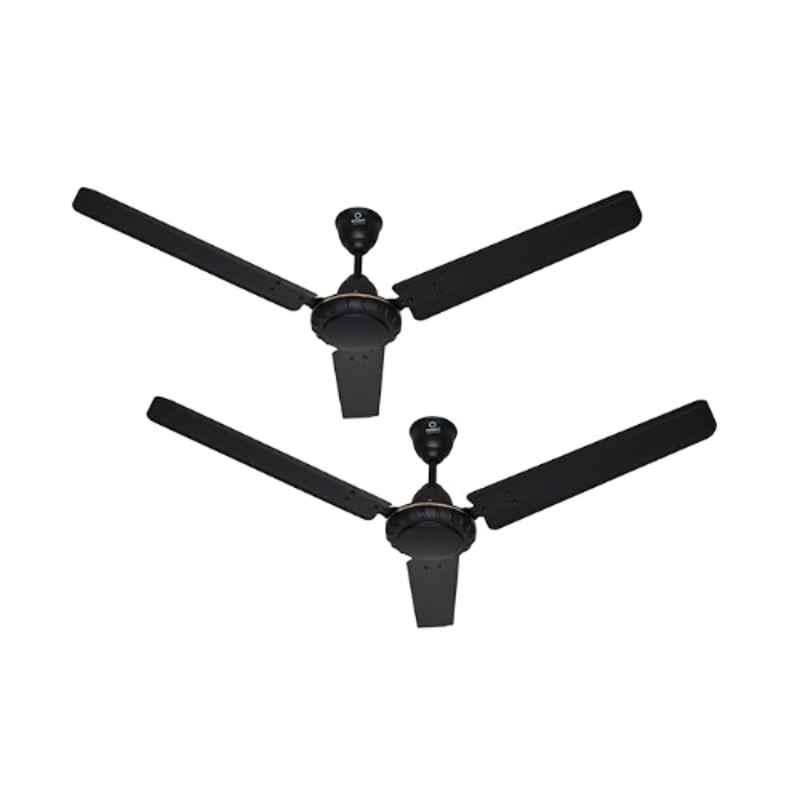 Omen Bachat 50W 400rpm Black Energy Efficient Ceiling Fan with 2 Years Warranty, Sweep: 1200 mm (Pack of 2)