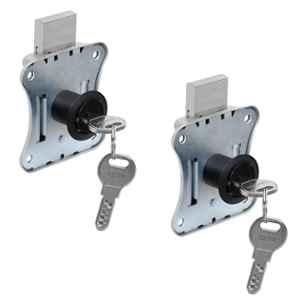 Plantex 20mm Brass Black Drawer Lock with Key for Home & Office, APS-7300 (Pack of 2)