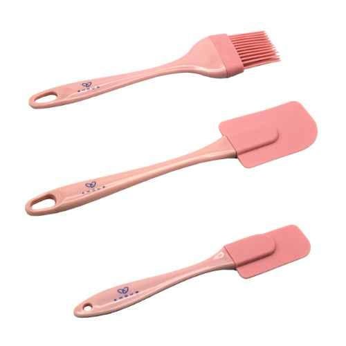 Buy Amour 3 Pcs Flexible Pink Mini Silicon Spatula Set Online At