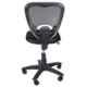 High Living Chrome Net & Cloth Medium Back Black Visitor Office Chair