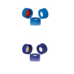Borosil 100 Pcs 9mm Silicone Blue Pre-Slit Screw Cap for 2ml Screw Neck Vial, CS000009PBS012 (Pack of 10)