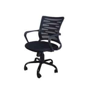 Rose ZigZag inch Mesh Black Medium Back Ergonomic Office Chair