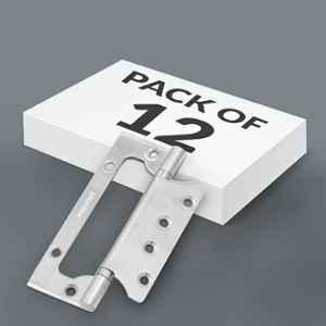 Plantex 5 inch 2.5mm Stainless Steel Silver Butterfly Door Hinges (Pack of 12)