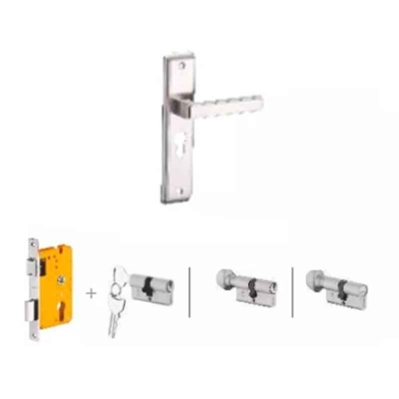 Dorset Kaira HL KAI 8 inch Zinc SC Finish Lock Set with Both 70mm Side Key Cylinder (Pack of 4)