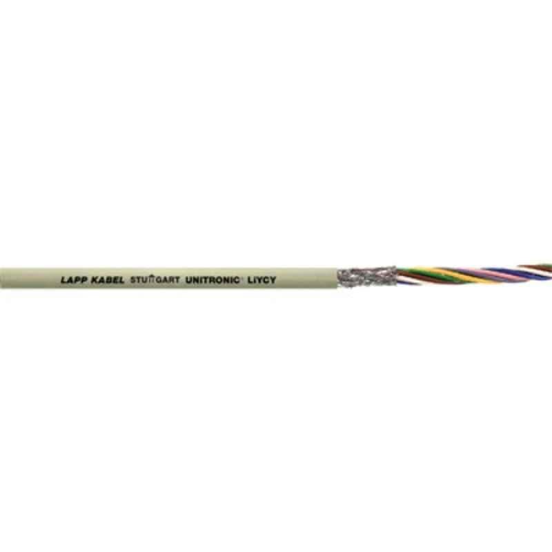 Lapp UNITRONIC LiYCY 0.75 Sqmm Double Core Screened Data Transmission Cable, 0034702, Length: 100 m