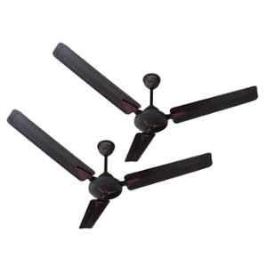 Activa Star Deco 50W 390rpm 3 Blade Smoke Grey Ceiling Fan with 2 Years Warranty, Sweep: 1200 mm (Pack of 2)