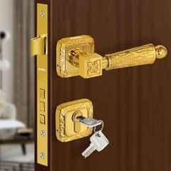 Plantex Premium Door Locks with 3 Years of Warranty by Plantex/Main Door Lock for Home/Mortise Lock for Door Main Door Lock Set 643 PVD Gold