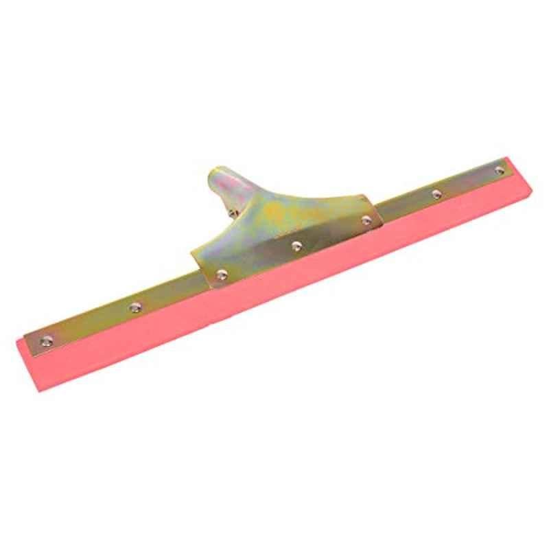Moonlight 45cm Metal Pink Head Floor Squeegee with Rubber Blade, 10127