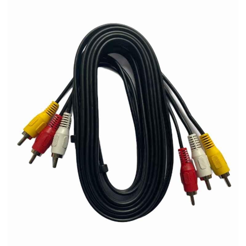 Upix 3 Yard Premium 3RCA Male to 3RCA Male Audio Video Cable, UP154