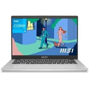 MSI C12M-445IN/C12MO-1022IN Modern 14 Urban Silver Thin & Light Laptop with Intel Core i3 12th Gen 1215U/8GB/512GB SSD/Windows 11 Home & 14 inch Display, 9S7-14J111-445/9S7-14J111-1022