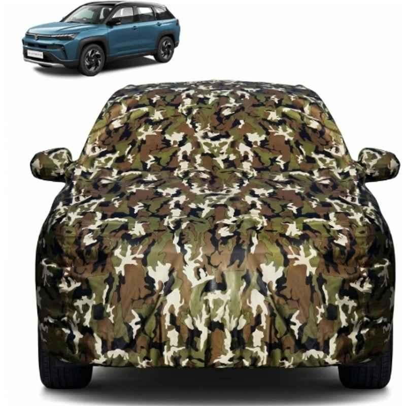 Allextreme Polyester Multicolour Camouflage Car Body Cover with Mirror Pocket for Maruti Suzuki Victoris, PV-VT01