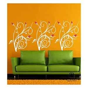 Kayra Decor 16x24 inch PVC Swirl Floral Wall Design Stencil, KHS401