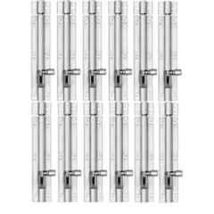 Senkiddpro 150mm Stainless Steel Chrome Finish Push to Close Tower Bolt (Pack of 12)