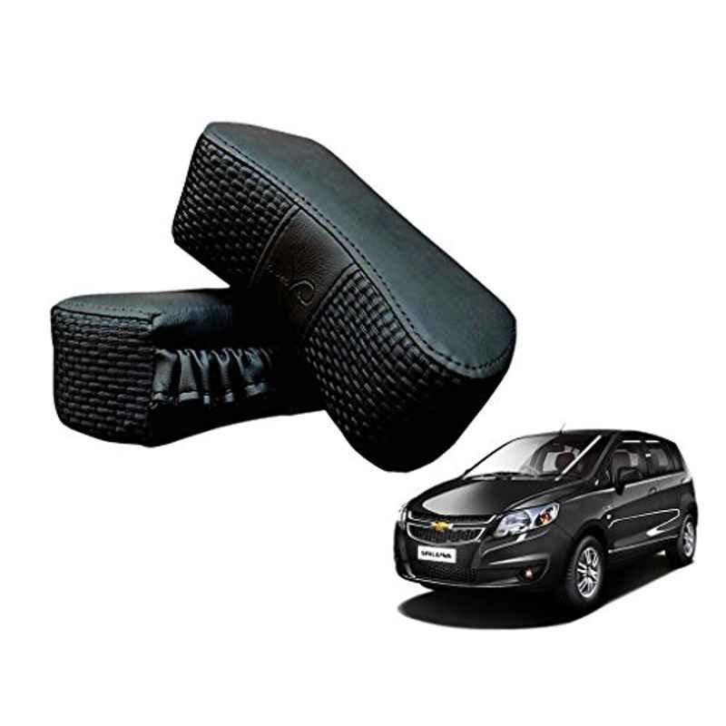 Kozdiko 2 Pcs Memory Foam Black Luxurious Neck Rest Set for Chevrolet UVA, koz_41670