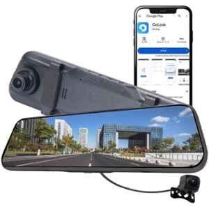 AllExtreme CAS-233 1080p Full HD 9.66 IPS LED Screen Front & Rear Reverse View 170 deg Car DVR Dual Dash Camera with Wide Angle Loop & Voice Recording G-Sensor Mirror Display