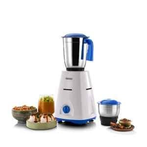 Usha MG3750 MG 500W White & Blue Mixer Grinder with 2 Stainless Steel Jars, 40011375083N