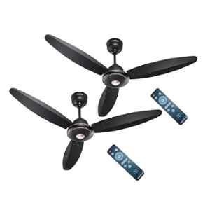 Activa Gracia 28W 390rpm 3 Blade Smoke Brown BLDC Ceiling Fan with Remote & 5 Years Warranty, Sweep: 1200 mm (Pack of 2)