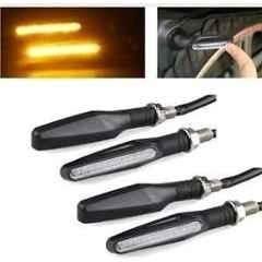 AOW Motorcycle Amber LED Turn Signal Indicators Light Lamp Regal Raptor 4Pcs for Bullet Battle