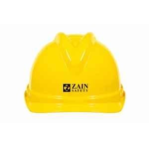 Zain Safety Titan Elite-5000 HDPE Yellow Head Foam Non Ventilated Safety Helmet with Wheel Ratchet Adjustment