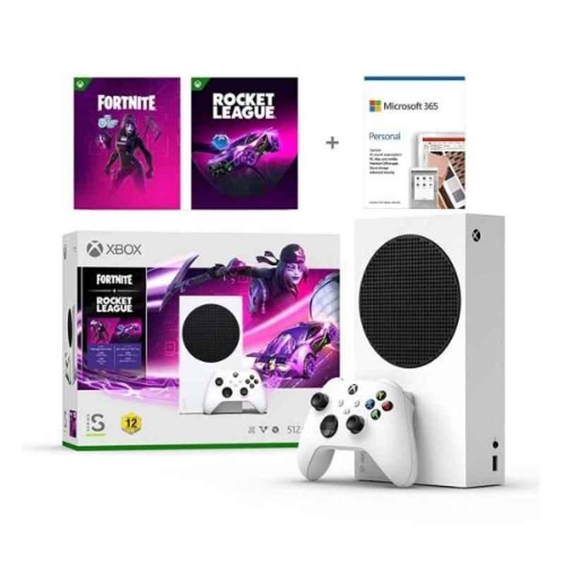 Microsoft Xbox Series S 512GB White Gaming Console with 2 Games & Office 365 1 Year 1 User Personal Set