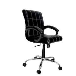 OOlive Midline OC90 Fabric Mesh Black Medium Back Ergonomic Chair, OCMDBMB090