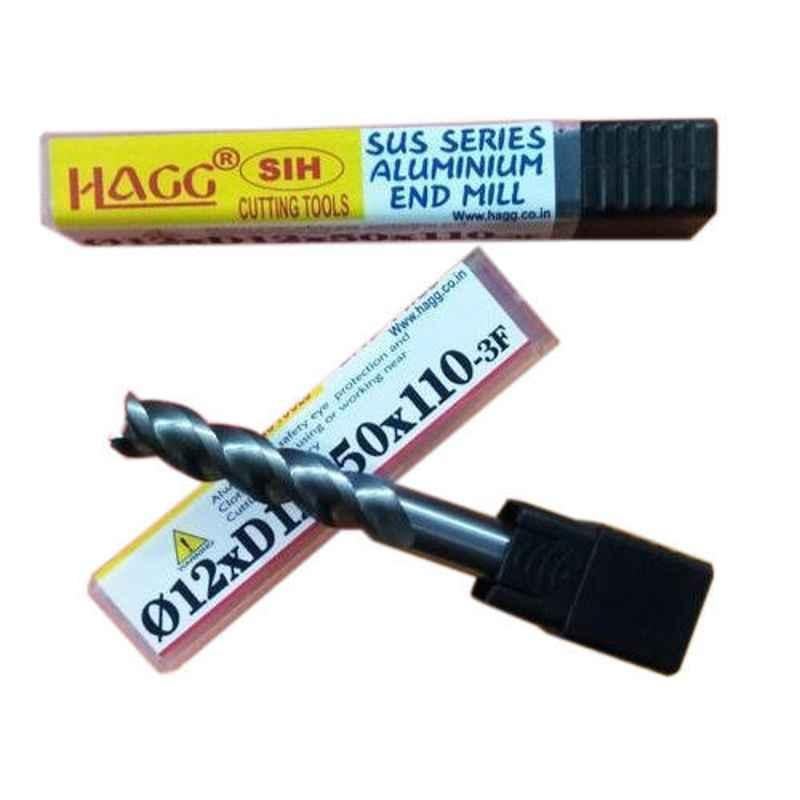 Hagg SUS 12xD12x50x110-3F Aluminium End Mill