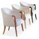 Shearling Maria Vinyl Leatherette Grey Gunmetal Designer Upholstered Arm Chair